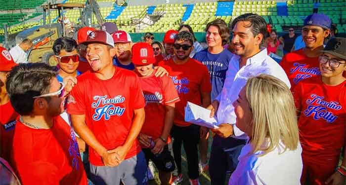 Promueve alcalde Carlos Peña modalidad de Beisbol 5