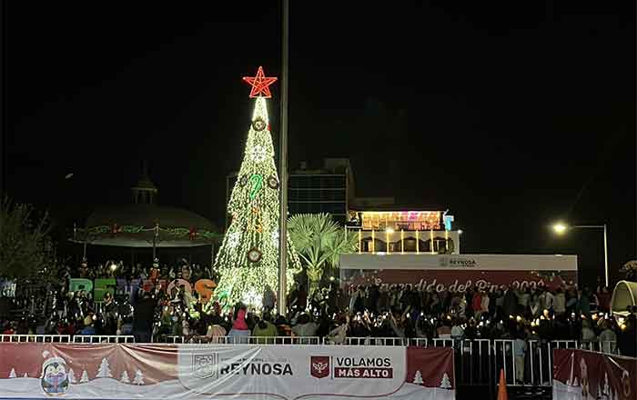 Encendido del pino navideño ilumina Reynosa 2 PINO 2