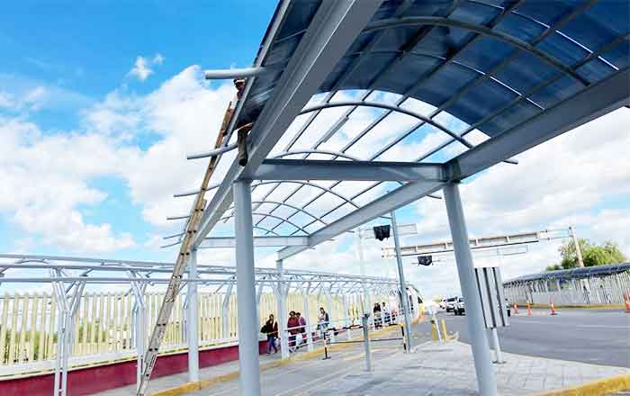 Reponen techo de acrílico del puente internacional 1 PUENTE INT
