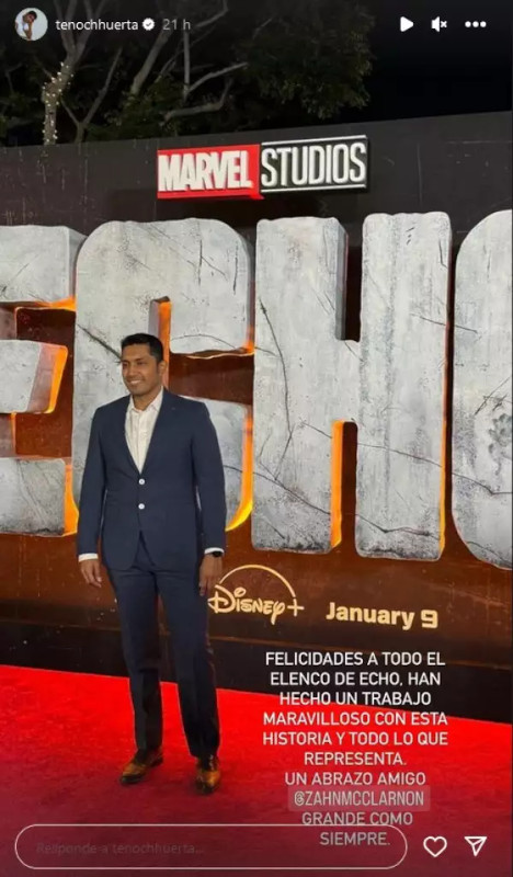 Tras acusaciones, Tenoch Huerta reaparece en alfombra roja de Marvel 1 tenoch2