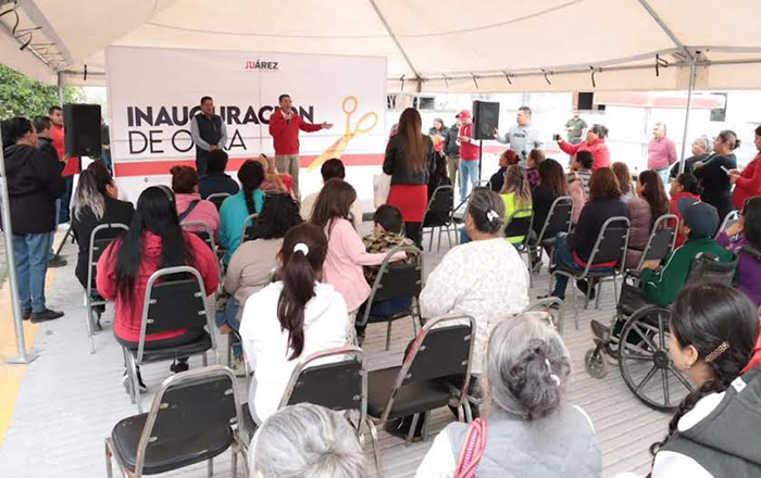 Entrega Juárez obra de repavimentación y canalización 1 0 2