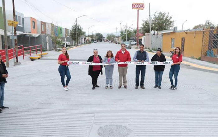 Entrega Juárez obra de repavimentación y canalización 2 0