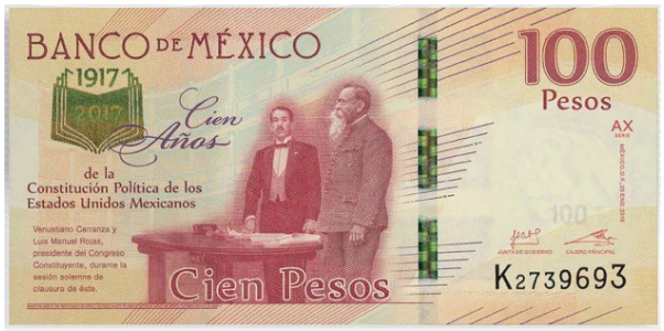 El billete que conmemora la promulgación de la Constitución de 1917 1 Captura de Pantalla 2024 02 05 a las 17.33.04