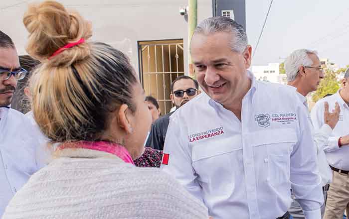 Arranca Adrián Oseguera obras de pavimentación en Madero 1 MADERO 2