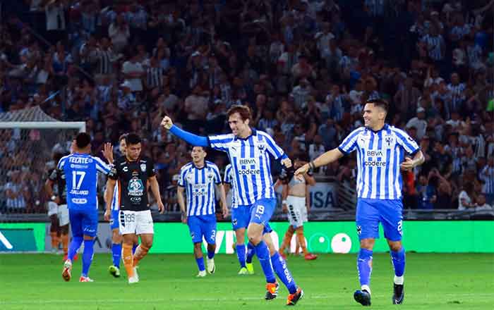 Vence Rayados a Tuzos 3-2 y son líderes generales 5 RAYADOS 2 1