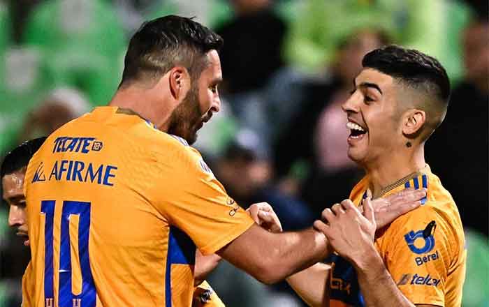 Golea Tigres 3-0 a Santos a domicilio 1 TIGRES 2 1