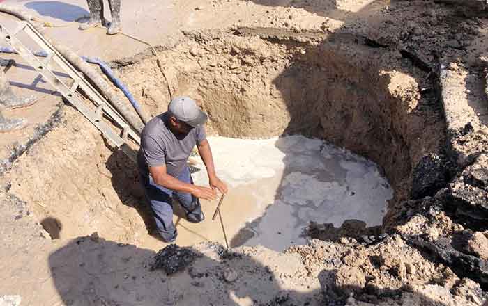 Programan reparación de tubería en calle de Nuevo Laredo 1 NUEVO LAREDO 2 1