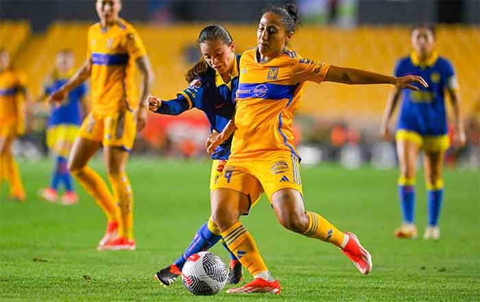 Adiós al invicto; América vence 2-1 a Tigres Femenil 9 TIGRES FEM 4