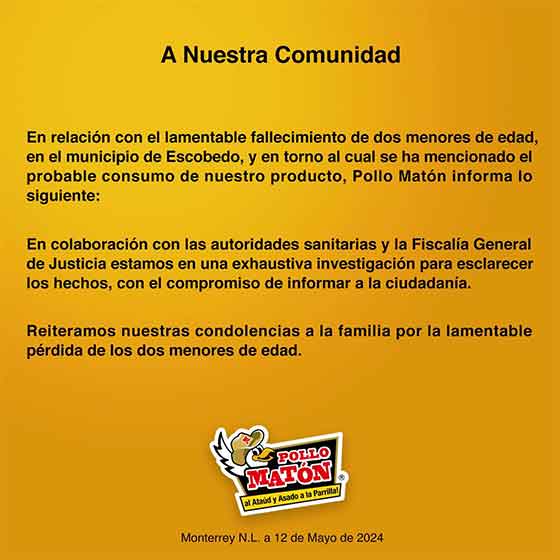 Ofrece Pollo Matón colaborar con FGJ sobre muerte de dos menores 1 AVISO