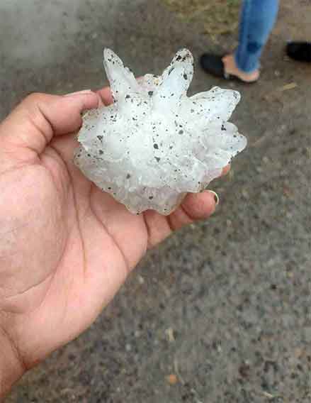 Reportan granizada y tormenta en Anáhuac, Nuevo León 1 GRANIZO