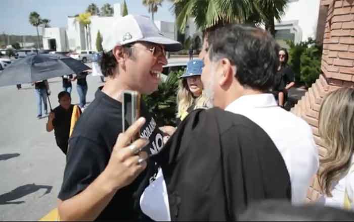 Agreden a Gerardo Fernández Noroña en Saltillo; serían victorenses 2 AGRESORES