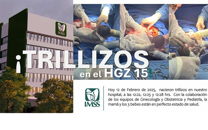 Después de 12 años, nacen trillizos en IMSS de Reynosa 1 TRILLIZOS