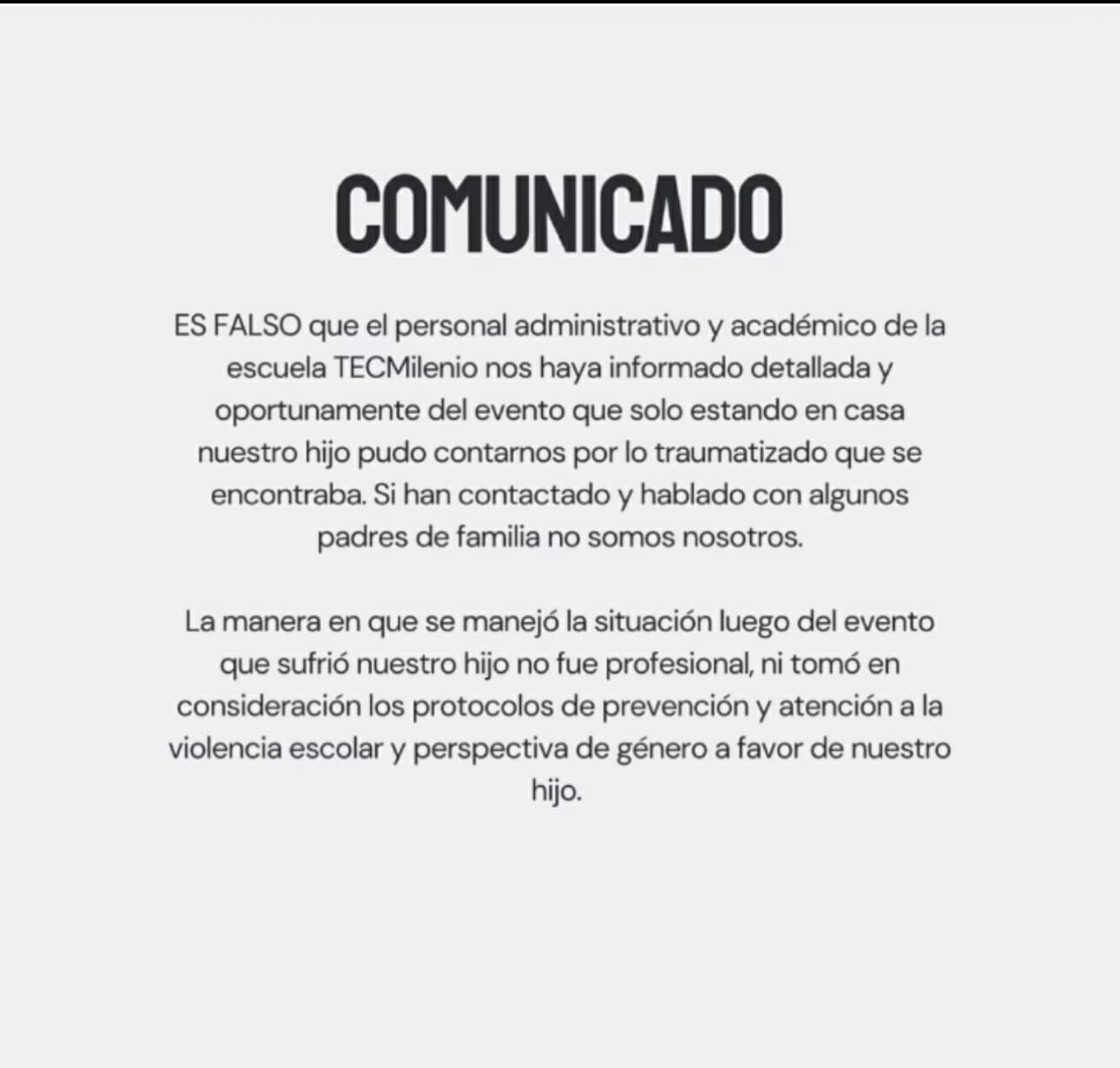 Desmienten padres de Rudy declaraciones del Tec Milenio 4 4 2