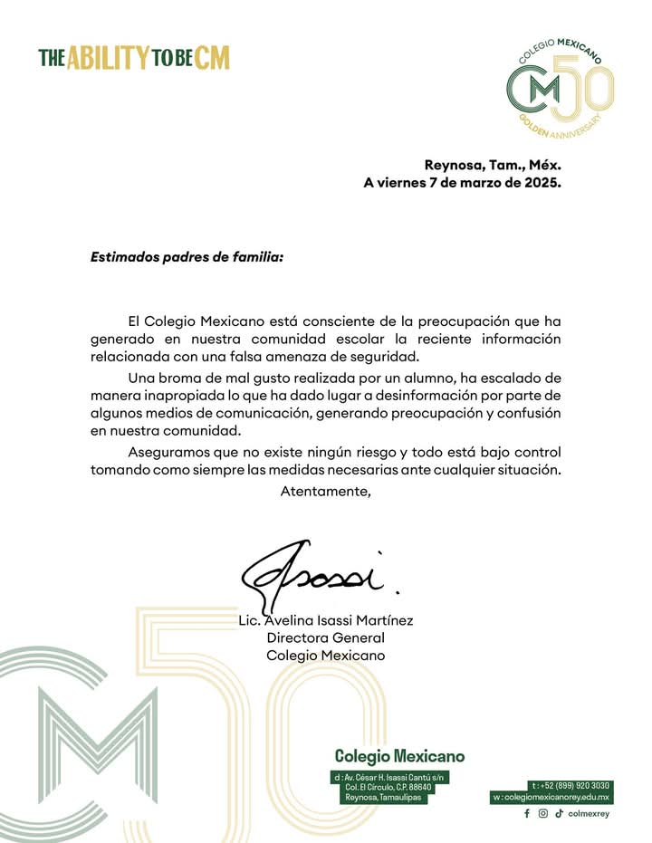 Falsa amenaza de tiroteo en el Colegio Mexicano moviliza a autoridades 3 482059612 1003777421666638 2902398340054713117 n