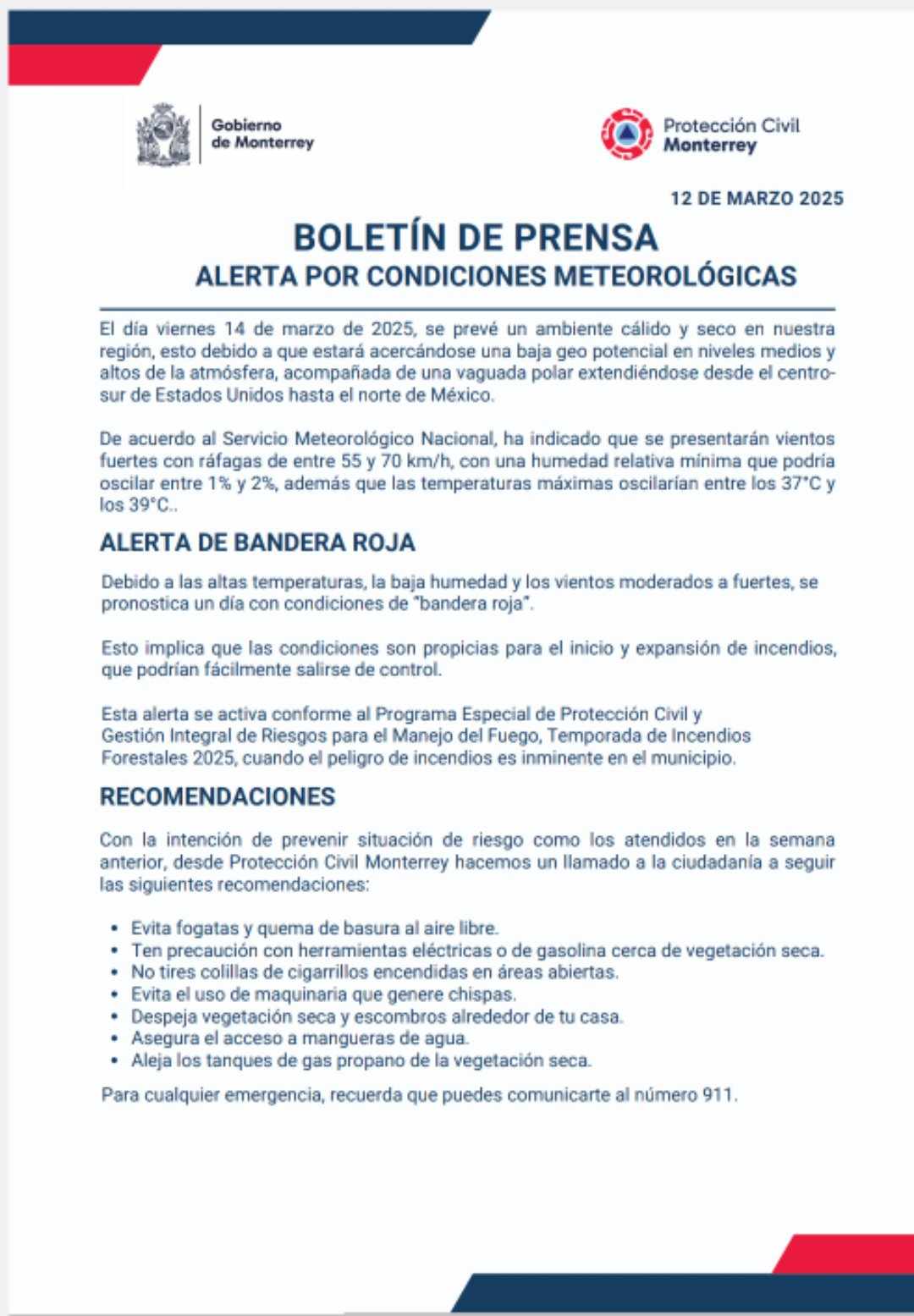 Emite PC de Monterrey alerta por incendios 1 483109423 1243139844144429 2744164009819164678 n