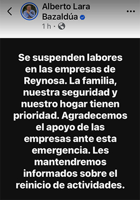 Suspenden labores de maquilas este viernes 1 POST LARA