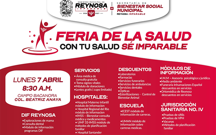 Promueve Carlos Peña múltiples servicios médicos gratuitos 1 cartel