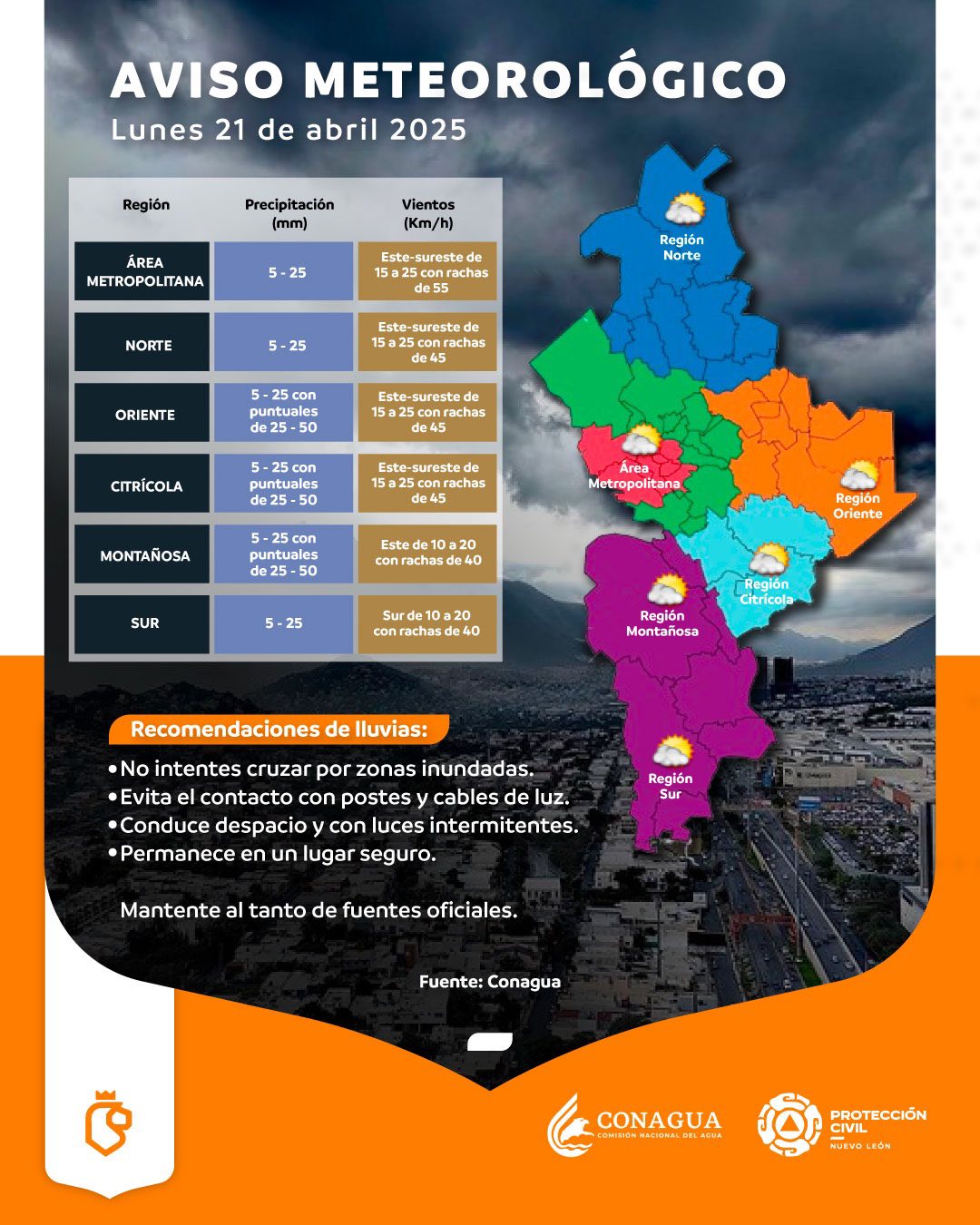Pronostican lluvias para esta tarde en Nuevo León 2 490988770 1855605848527828 8622338059972270167 n