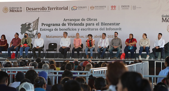 Arrancan con programa 'Vivienda para el Bienestar' en Matamoros 1 CLAUDIA 2 3