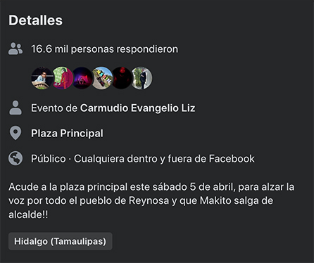 Convocan en redes sociales a marcha contra alcalde de Reynosa 2 DETALLES