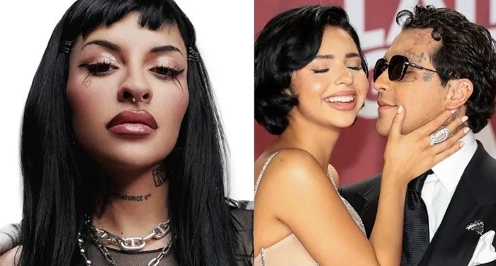 Preguntan a Angela Aguilar y a Nodal sobre canción de Cazzu