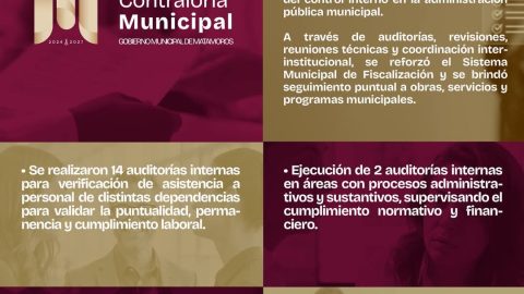 Intensifica Contraloría municipal, labores de supervisión y control interno 2 2 1
