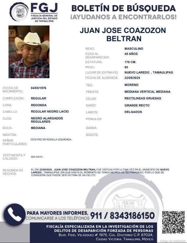 Desaparece elemento de la Guardia Estatal y nueve integrantes de su familia 8 494859135 2588143568244299 1428227435886512388 n