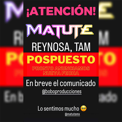 ¿Pensaba ir a ver a Matute? Concierto fue pospuesto 1 ANUNCIO