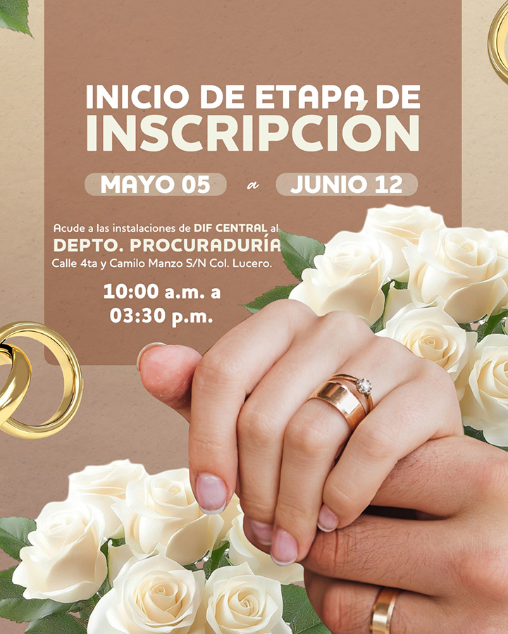 Inicia DIF Matamoros Etapa de Inscripción de la Campaña Municipal de Matrimonios Colectivos 1 c6197984 a769 4887 a4b5 73c0cf779ad6