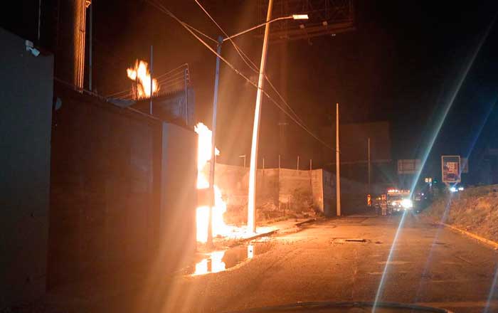 Se incendia tubería de gas en Guadalupe 1 fgs