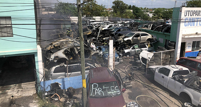 Incendio en la Ernesto Zedillo, moviliza a Protección Civil de Reynosa 1 2