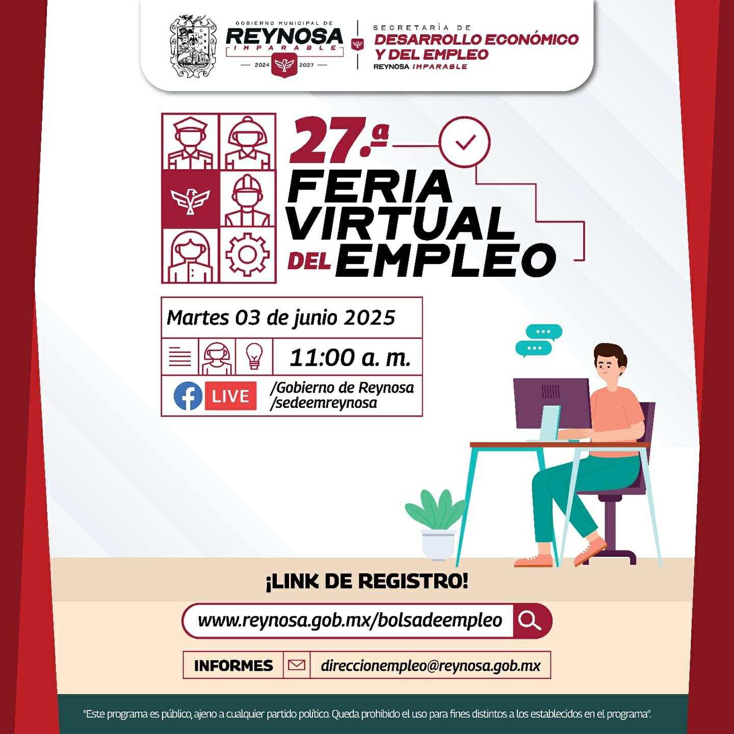 Ofertarán más de 500 vacantes en Feria Virtual del Empleo 1 494572453 1618178422175008 2484573912320537619 n