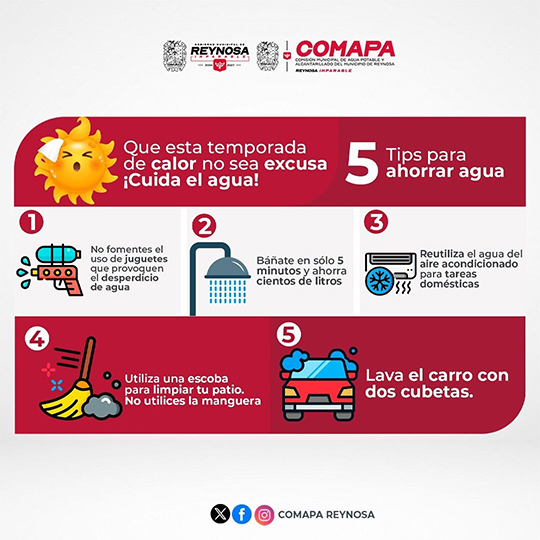Promueve Comapa ahorro de agua durante la temporada de calor 1 ANUNCIO COMPAPA
