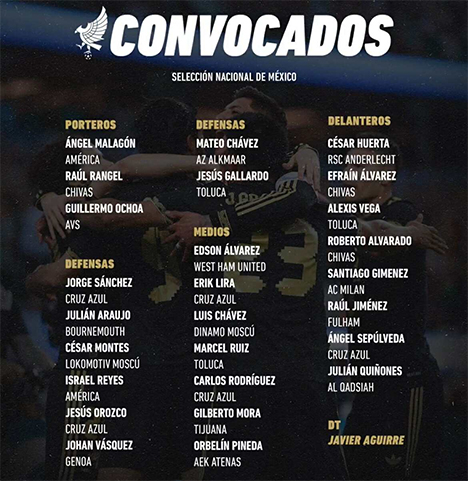 ‘Recortan’ a Purata en la convocatoria de la Copa de Oro 1 LISTA
