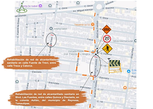 Cerrarán vialidades por reparaciones de Comapa en colonia Aztlán 1 MAPA