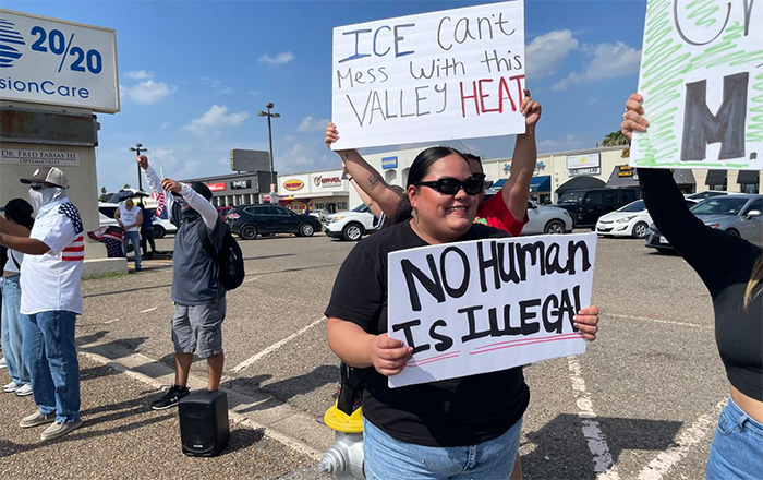 Se congregan en McAllen para protestar contra las políticas de Trump 1 MIGRANTES