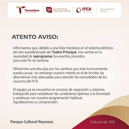 Hay escuelas inconformes por cancelación de eventos en Parque Cultural 1 POST 1