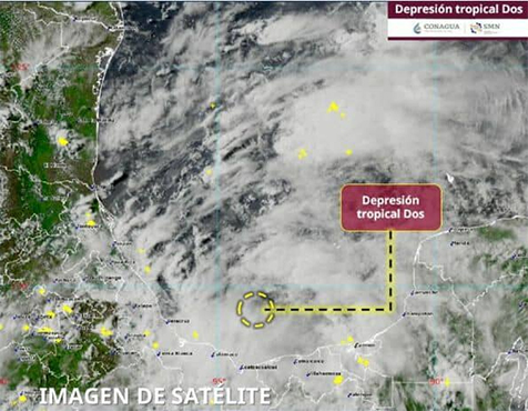 Se forma la depresión tropical 2; viene para Tamaulipas 2 SATELITE