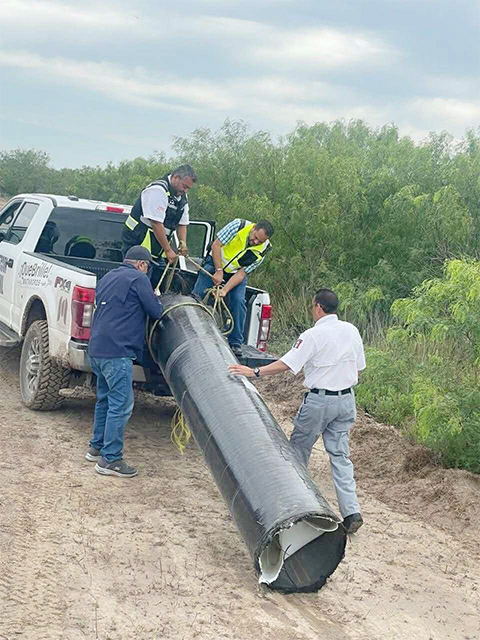 Recuperan restos de nave Starship en ejido 'La Burrita' en Matamoros 1 SATRSHIP