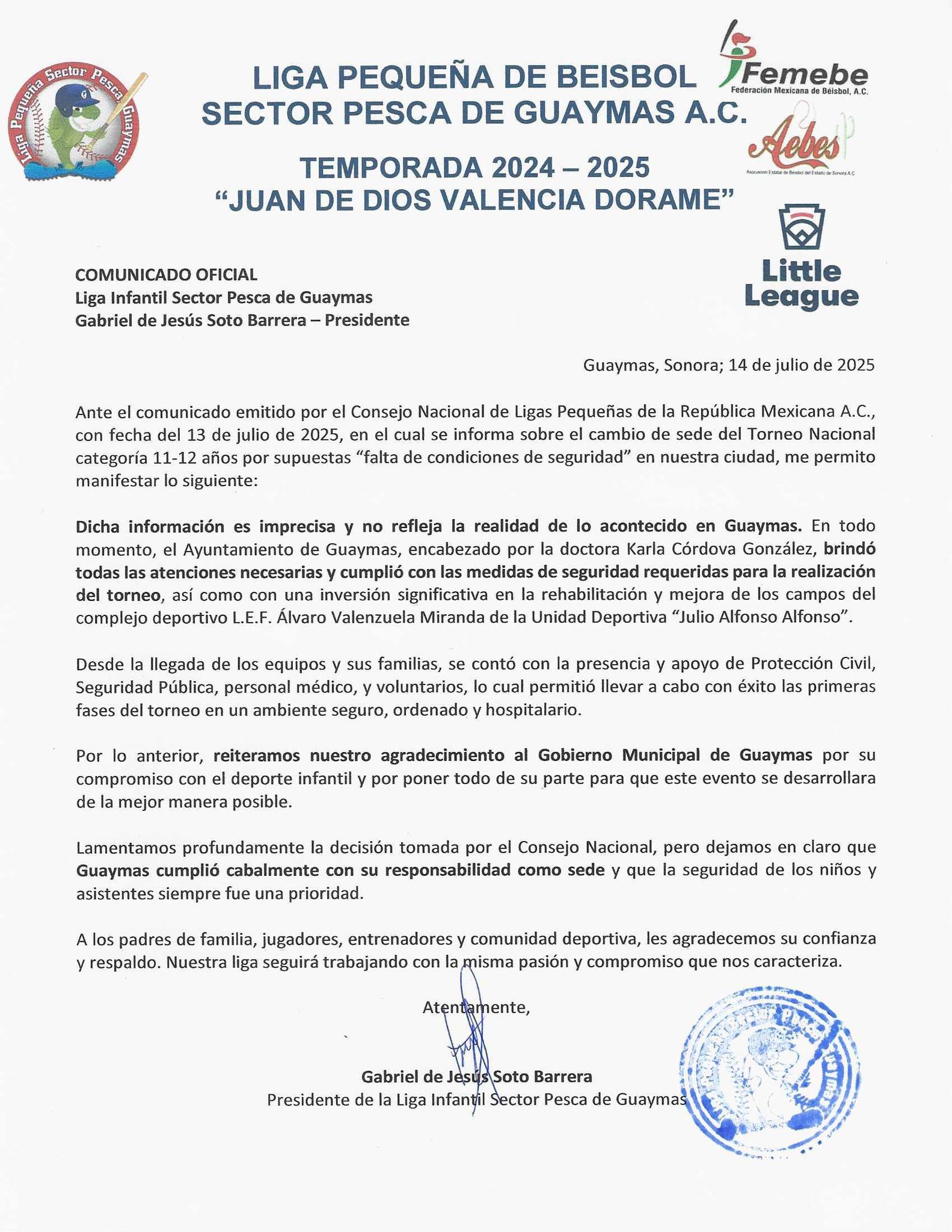 Niega Guaymas haber fallado en seguridad del Nacional de Beisbol 1 516918653 761155369595909 198291228154092363 n