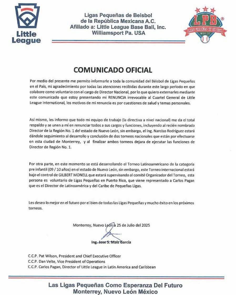 Renuncia ‘Pepe’ Maíz a Ligas Pequeñas; se va con él toda la directiva 1 523791646 1432015114509161 8224278223110517593 n