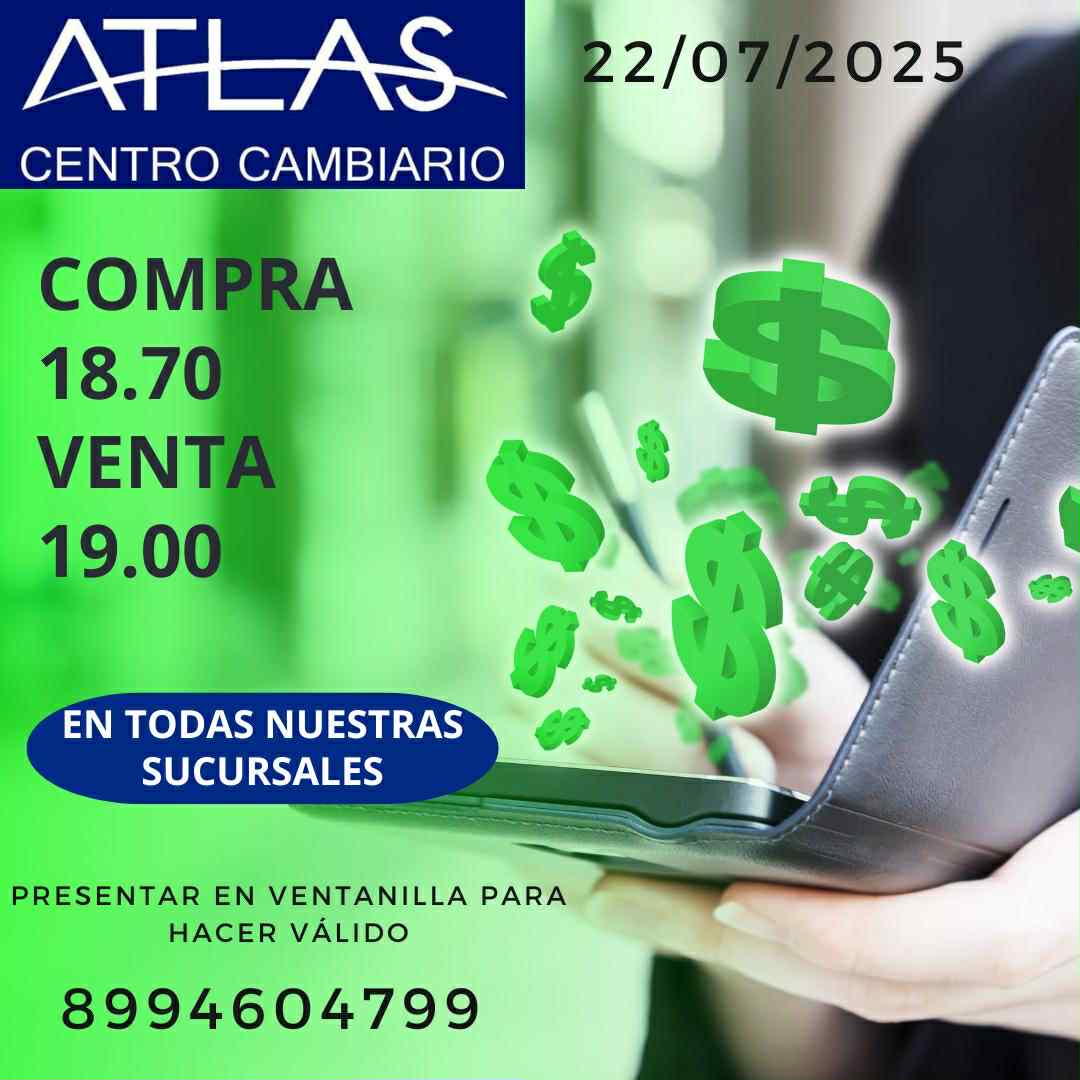Así la cotización peso/dólar este martes en Reynosa 1 56f7d8f6 3e70 4e46 bcb7 aa257fc23d91