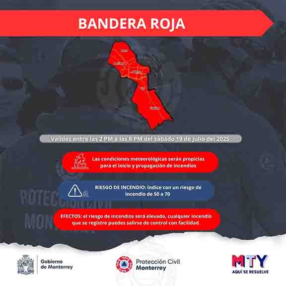 Activan en Monterrey bandera roja por riesgo de incendios 1 AVISO