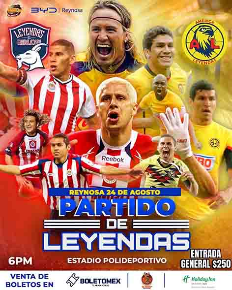 Leyendas del América vs Chivas jugarán en Reynosa 1 LEYENDAS 2 2