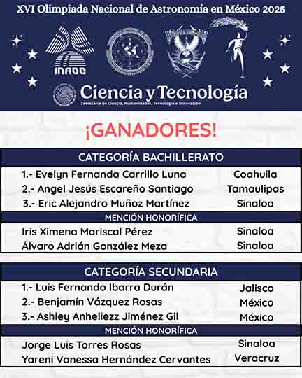 Tampiqueño obtiene segundo lugar en Olimpiada Nacional de Astronomía 1 LISTA