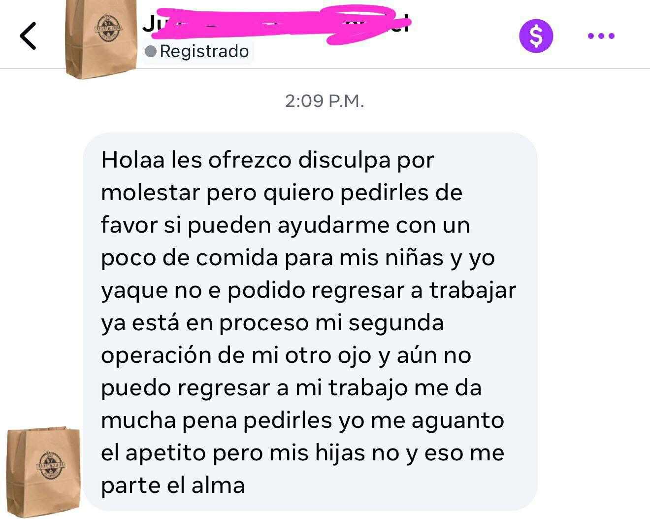Restaurante se solidariza con madre necesitada en Reynosa 1 POST 4