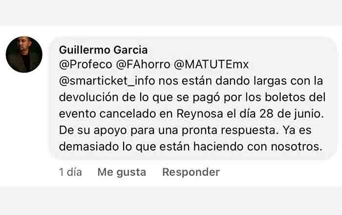 Exigen devolución por concierto cancelado de Matute en Reynosa 1 POST