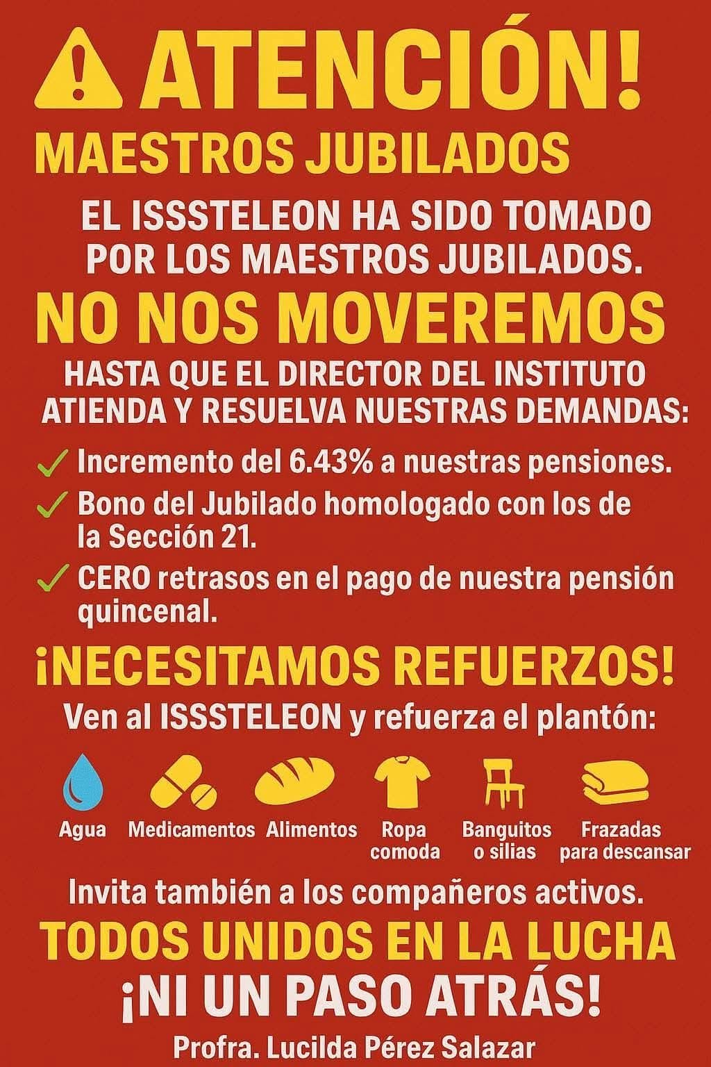 Protestan maestros jubilados en el Isssteleon por falta de pagos 1 529161457 613159764937146 4028421668612761515 n