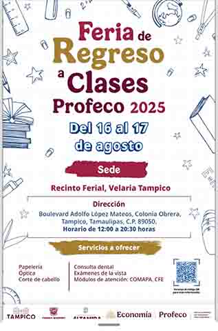 Invitan a la Feria de Regreso a Clases Profeco 2025 en Madero 1 ANUNCIO