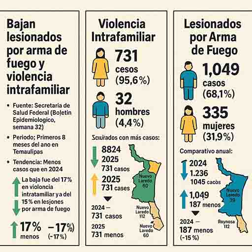 Bajan lesionados por arma de fuego y violencia intrafamiliar 1 TABLA 1 1